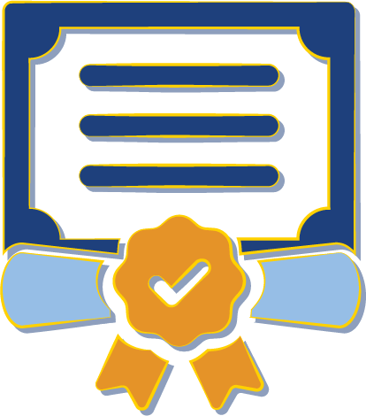 Icon of a certificate