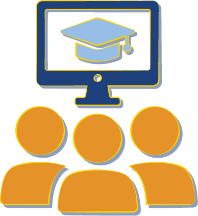 Icon of virtual students
